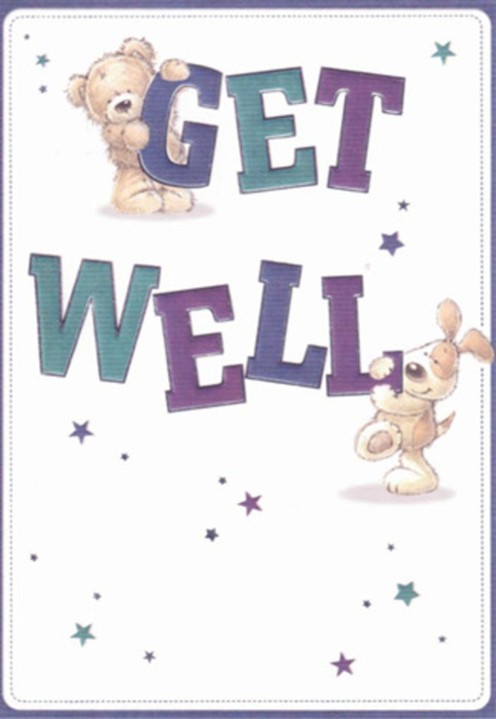 This get well card, crafted with the same attention and warmth found in the flower stalls of Temple, is a joyful celebration of comfort. The playful illustration features two friends-a fluffy bear, poised with a gentle smile atop the word 'GET,' and a spirited puppy below, their tenderness brought to life through vibrant purples and aquas fading softly into each other. Stars drift about like petals scattered across cobblestone lanes, their gleam suggesting wishes shared between neighbors along Middle Temple Lane or the peaceful stretches of Victoria Embankment Gardens. The bold, chunky text pulses with positivity, uplifted against the card's crisp, creamy-white backdrop-a canvas of light and hope. Close inspection reveals a tactile quality: you can almost feel the bear's soft fur or the puppy's velvety ears, a sensation reminiscent of brushing your hand over fresh peonies or stocks at a local Temple market. This evocative artwork, brimming with the promise of better days, pairs beautifully with a hand-tied bouquet delivered to a loved one recovering at home or in one of Temple's historic residences. The card becomes more than a message-it's a comforting companion, rooted in the nurturing care that defines our Temple community.